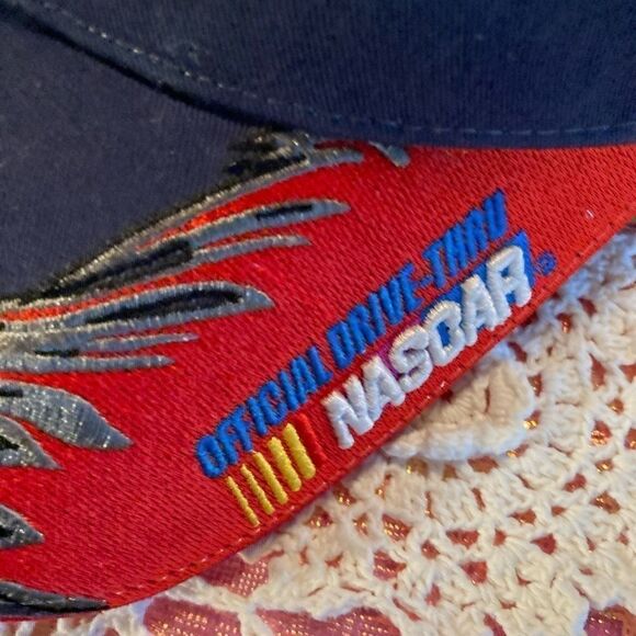 NASCAR Red & Blue Checkers Baseball Cap Hat NEW - Picture 3 of 9